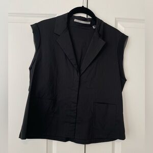 Jordan Louis Black Sleeveless Blazer Vest Button Down Sz Large